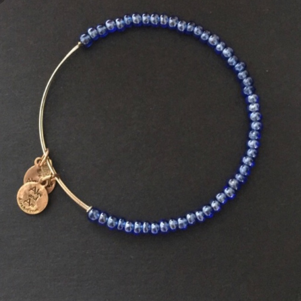 Alex and ani blue beaded bracelet